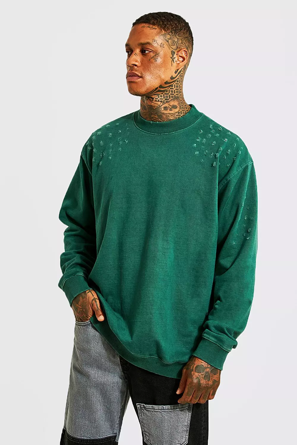 Distressed sweatshirt store